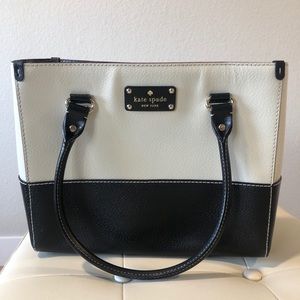 Kate spade two toned medium leather satchel